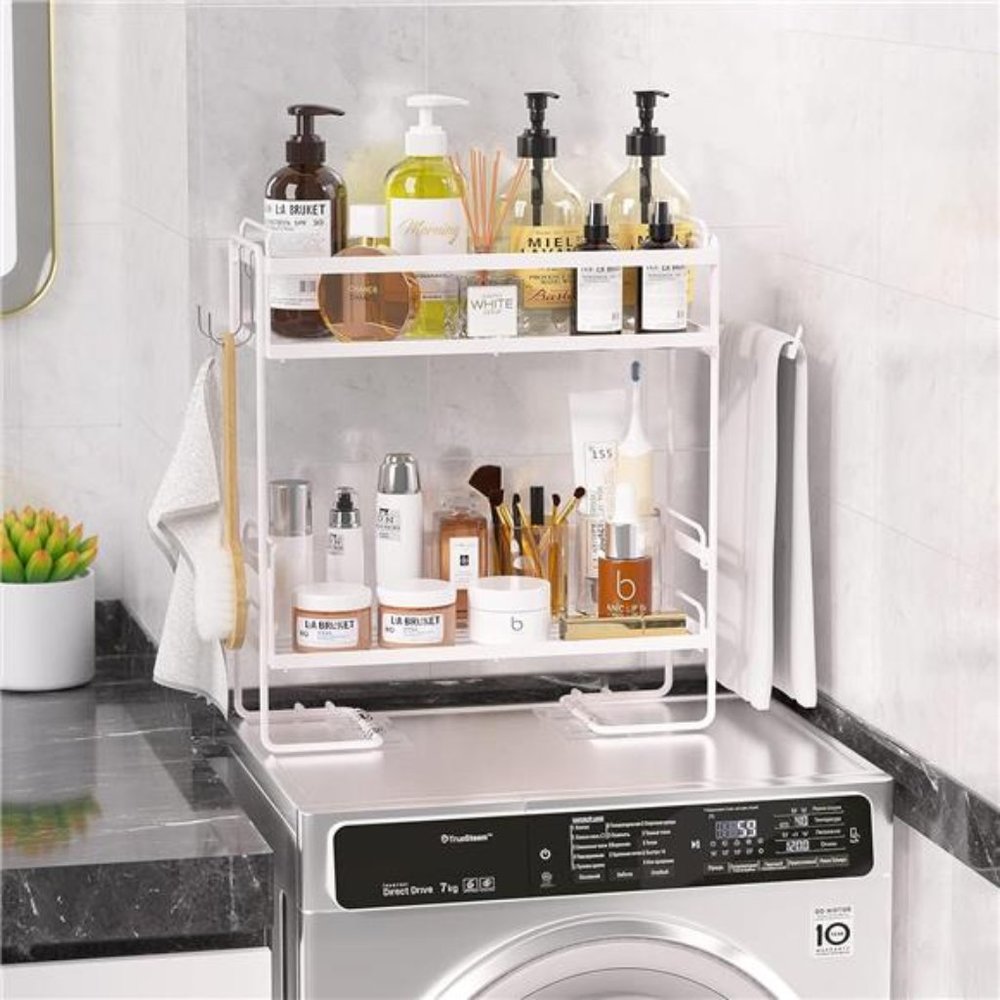 2-Tier Bathroom Organizer Over Toilet with Non-Trace Adhesive